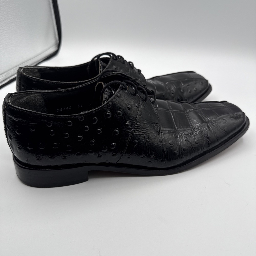 Stacy Adams Leather Uppers & Leather Sole 9 M Black Oxford Made In India #31 - Picture 4 of 9